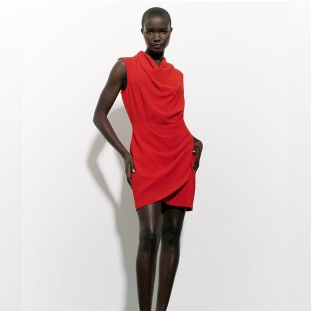 Zara red cocktail mini dress, size small
